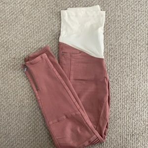 Rust Moro Side Zipper Maternity Denim Jeans medium